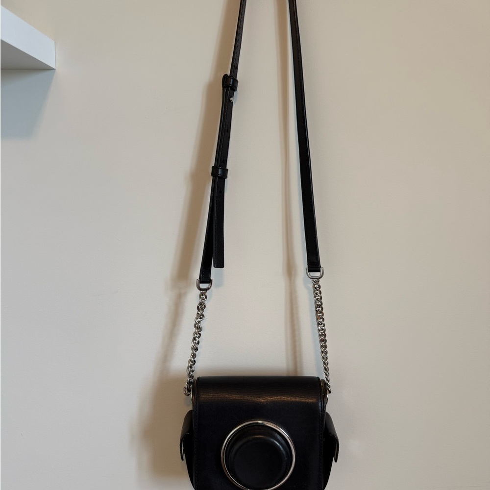 Michael Kors Black Crossbody Bag with Silver Accents